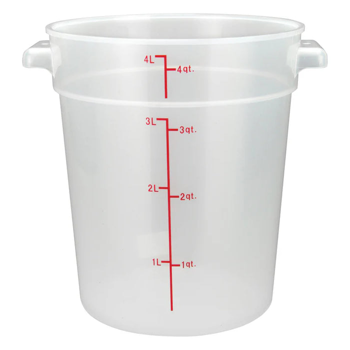 Round Storage Container, Translucent, Polypropylene by Winco