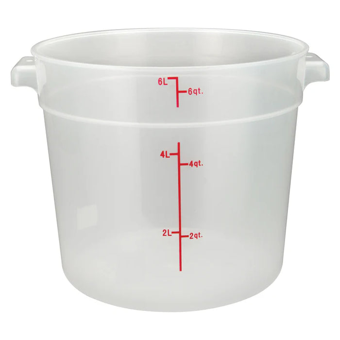 Round Storage Container, Translucent, Polypropylene by Winco