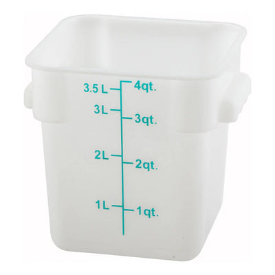 Square Storage Container, Translucent, Polypropylene by Winco