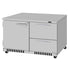 Turbo Air PUR-48-D2R(L)-FB-N PRO Series Undercounter Refrigerator Two Section, 11.1 cu. ft.