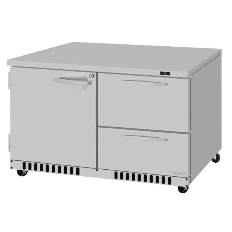 Turbo Air PUR-48-D2R(L)-FB-N PRO Series Undercounter Refrigerator Two Section, 11.1 cu. ft.