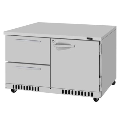 Turbo Air PUR-48-D2R(L)-FB-N PRO Series Undercounter Refrigerator Two Section, 11.1 cu. ft.