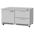 Turbo Air PUR-60-D2R(L)-FB-N PRO Series Undercounter Refrigerator Two Section, 14.8 cu. ft.