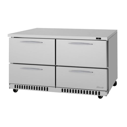 Turbo Air PUR-60-D4-FB-N PRO Series Undercounter Refrigerator Two Section, 14.8 cu. ft.