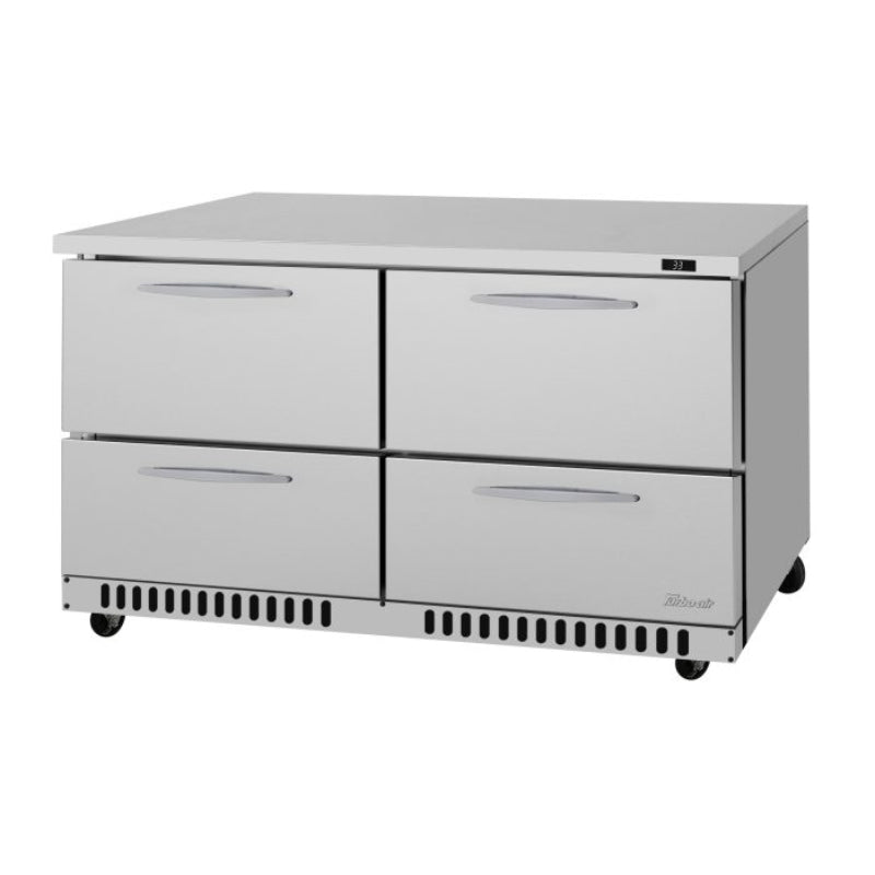Turbo Air PUR-60-D4-FB-N PRO Series Undercounter Refrigerator Two Section, 14.8 cu. ft.