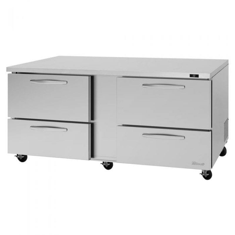 Turbo Air PUR-72-D4-N PRO Series Undercounter Refrigerator Two Section, 18.8 cu. ft.