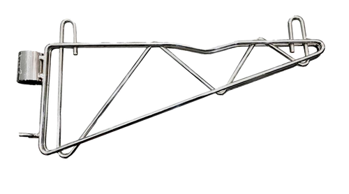 Omcan Single Chrome Post Bracket for Wire Shelving, Multiple Sizes