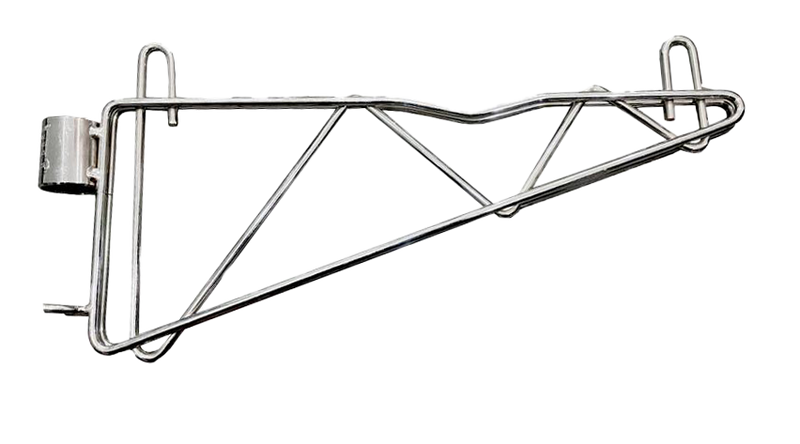 Omcan Single Chrome Post Bracket for Wire Shelving, Multiple Sizes