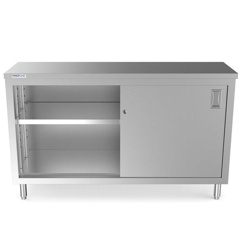 Prepline PC-1860 18" x 60" enclosed base stainless steel work table