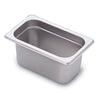 Prepline PFP-19-4 1/9 Size Stainless Steel Steam Table Pan, 4" Deep, 24 Gauge