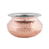 Hand-Hammered Copper & Stainless Steel Dal Lota (Punjabi Handi) – Traditional Indian Serving Bowl – Available in 15oz, 22oz, 30oz