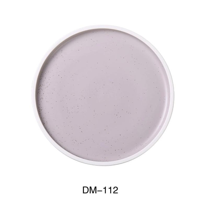 Yanco DM-112 Denmark ROUND PLATE UPRIGHT RIM, Porcelain, Matte Glaze, (1Dz)