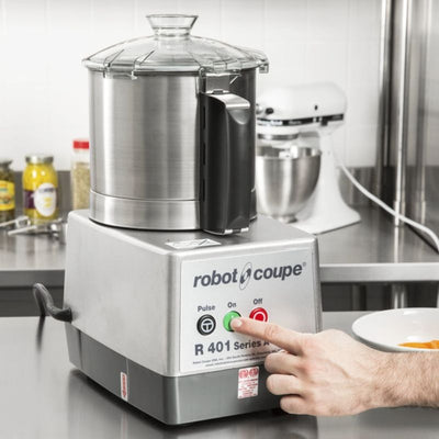 Robot Coupe R401B 4.5 Qt. Stainless Steel Batch Bowl Food Processor - 1 1/2 hp