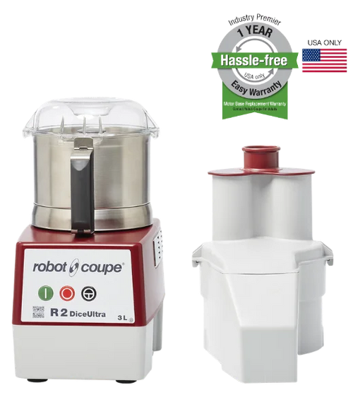 Robot Coupe R2 Dice Combination Food Processor with 10 mm Dicing Kit