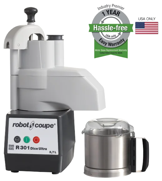 Robot Coupe R301U DICE Combination Food Processor with Continuous Feed