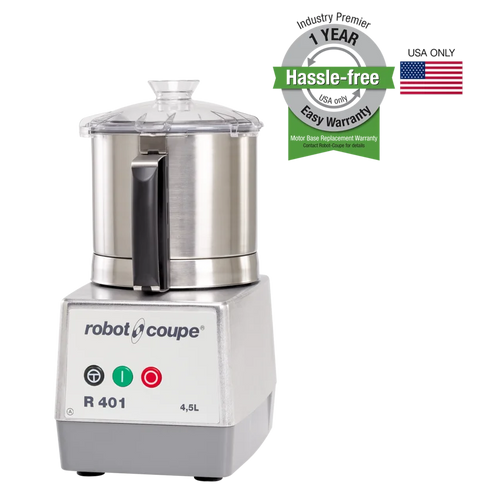 Robot Coupe R401B 4.5 Qt. Stainless Steel Batch Bowl Food Processor - 1 1/2 hp