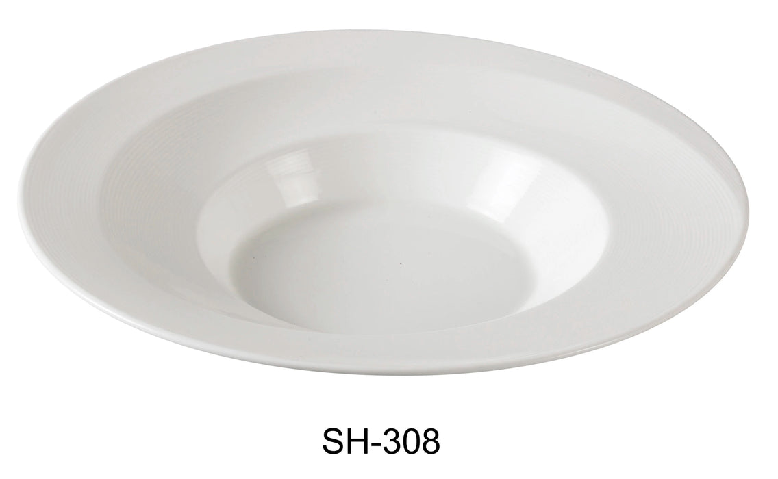 Yanco SH-308 9″ Soup Plate, 12-oz Capacity, Porcelain, Bone White (2Dz)