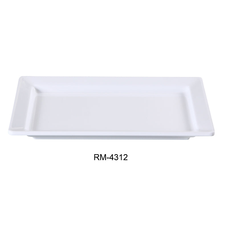 Yanco RM-4312 Rome Deep Display Plate, Melamine, White Color Pack of 12 (1 Dz)