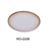 Yanco RO-2208 ROCKEYE Round Plate, China, Two-Tone, White & Brown, (2Dz)