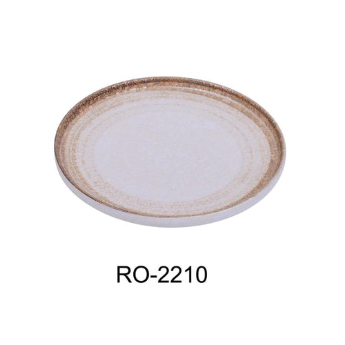 Yanco RO-2210 ROCKEYE Round Plate, China, Two-Tone, White & Brown, (1Dz)