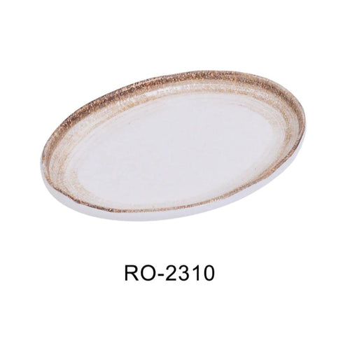 Yanco RO-2310 ROCKEYE-2 Oval Platter, China, White & Brown, (2Dz)