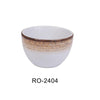 Yanco RO-2404 ROCKEYE-2 Bouillon Cup, 10 Oz, China, Round, White & Brown, (3Dz)