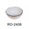 Yanco RO-2406 ROCKEYE-2 " Nappie Bowl, 14 Oz, China, Round, White & Brown, (3Dz)