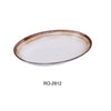 Yanco RO-2912 ROCKEYE-2 Deep Oval Plate, 28 Oz, China, White & Brown, (1Dz)