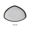 Yanco RO-307 ROCKEYE 7" Triangle Plate, China, White & Brown, Two-Tone, (3Dz)