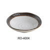 Yanco RO-4004 ROCKEYE  Round Sauce Dish, 4 Oz, China, White & Brown, (3Dz)