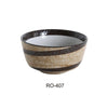 Yanco RO-407 Rock Eye  Height Serving Bowl, 32 Oz, China, White & Brown, Pack of 36 (3Dz)
