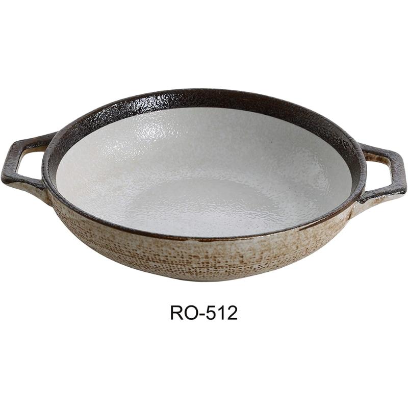 Yanco RO-512 ROCKEYE Bowl with Handle 40 OZ, China, Two-Tone (6 PCS)
