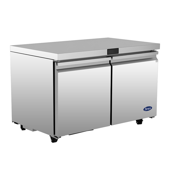 Double Door Stainless Steel Undercounter Fridge – Atosa AUR48SD