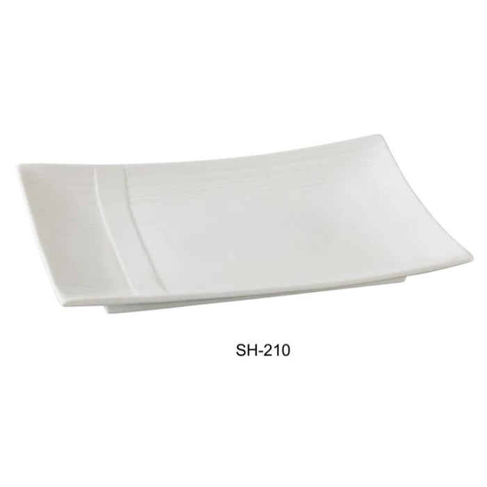 Yanco SH-210 Shanghai Rectangular Plate, China, Bone White (2Dz)