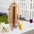3.43 Gallon Gold Stainless Steel Hot Beverage Dispenser with Spigot & Fuel Holder