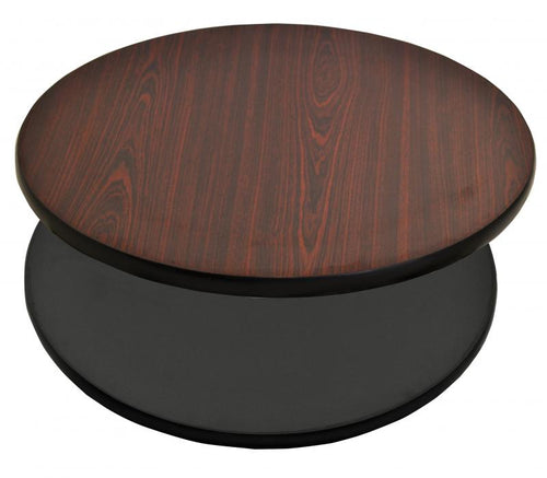TABLE TOPS DIA 36 INCH X 1 INCH ROUND MAHOGANY/BLACK