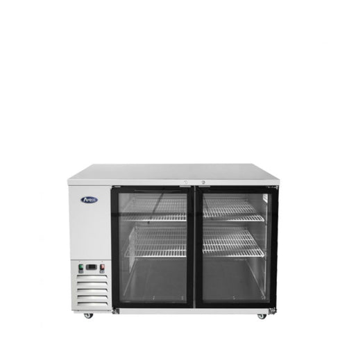 ATOSA SBB48SGGRAUS1 — 48″ Back Bar Cooler with Sliding Glass Door Shallow Depth