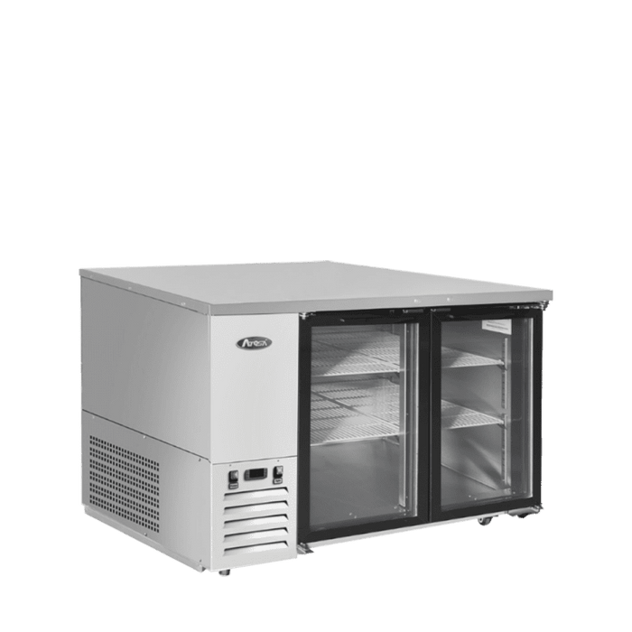 ATOSA SBB48SGGRAUS1 — 48″ Back Bar Cooler with Sliding Glass Door Shallow Depth