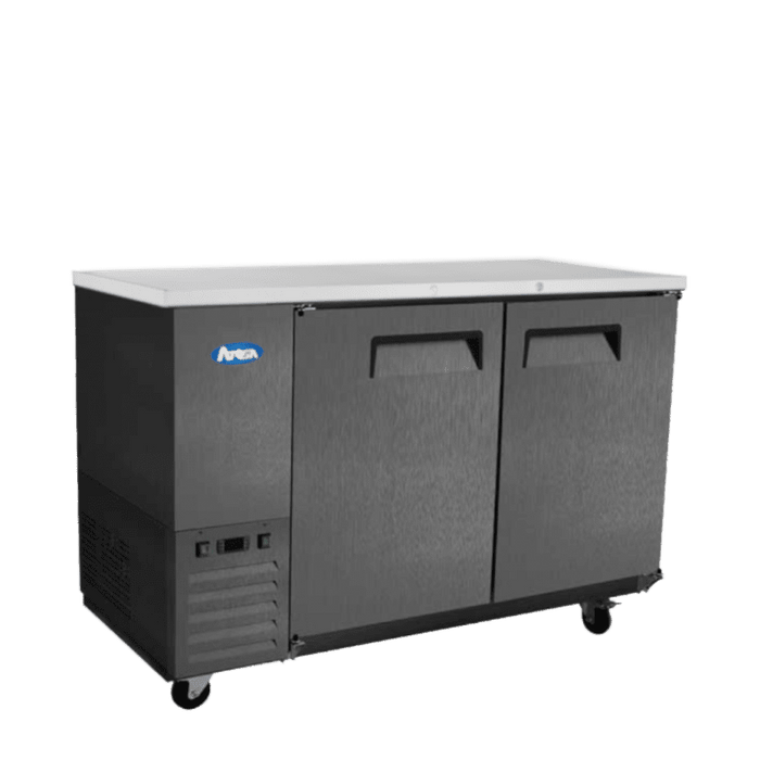 ATOSA SBB48SGGRAUS2 — 48″ Back Bar Cooler with Sliding Glass Door Shallow Depth