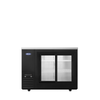 Atosa SBB48SGGRAUS2 48" Black Shallow Depth Back Bar Cooler with Sliding Glass Doors – 11.5 Cu. Ft.