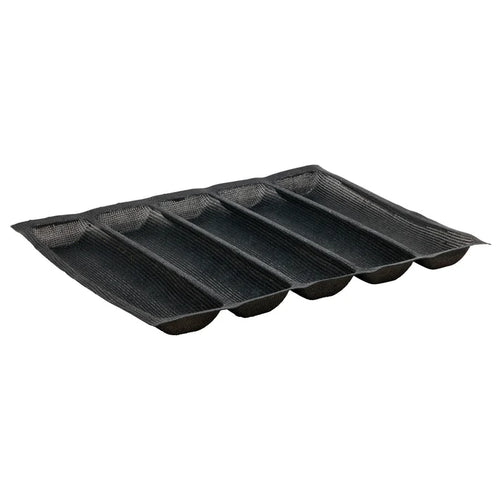 Winco SBF-5K - 5-Roll Silicone Bread Form, 18" x 13"