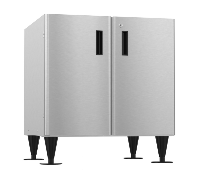 Hoshizaki SD-200 icemaker dispenser stand with lockable stainless steel doors