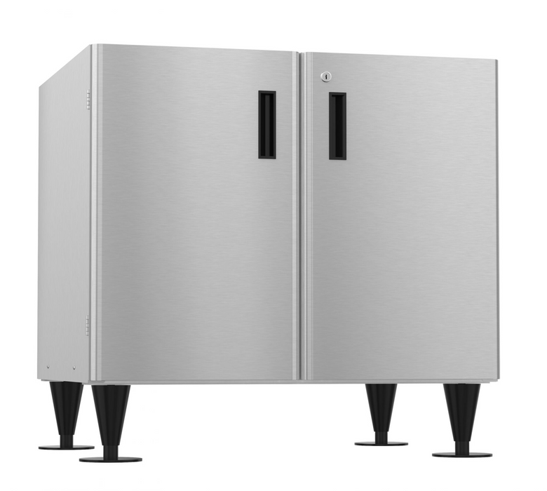 Hoshizaki SD-750 stainless steel icemaker stand with lockable doors