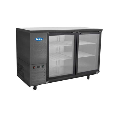 SBB59GGRAUS2 Shallow Depth Glass Door Back Bar Coolers (S/S Exterior) by Atosa