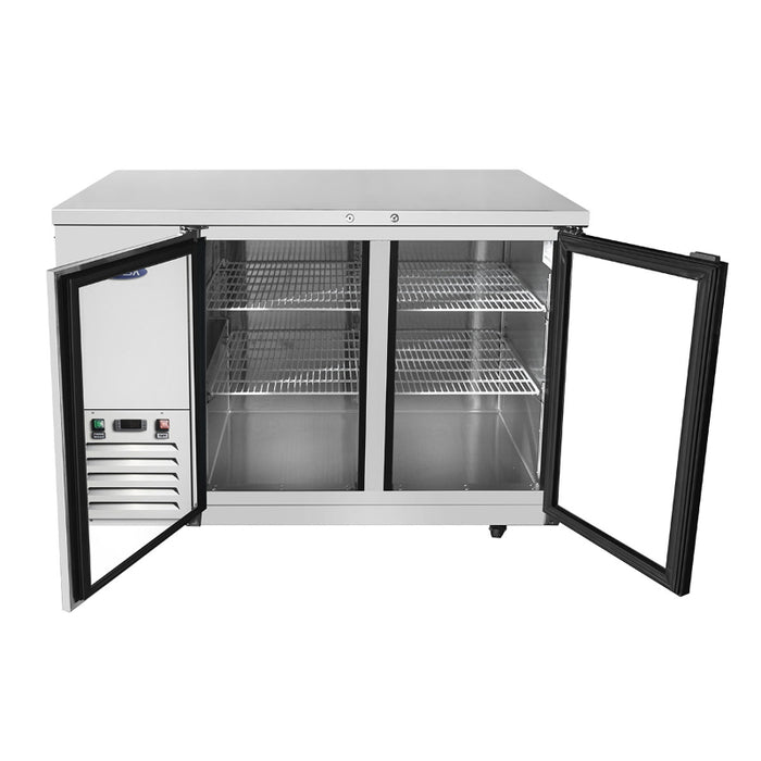 Atosa SBB69GGRAUS1 Shallow Depth Glass Door Back Bar Coolers (S/S Exterior)