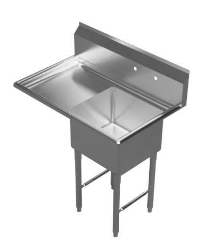 SINK WITH LEFT DRAIN BOARD-ONE TUB SE15151L GSW