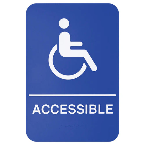 SGNB-Series Information Signs with Braille, 6"W x 9"H by Winco