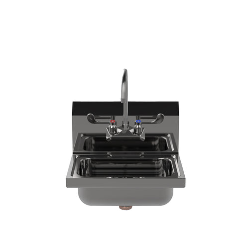ATOSA SH17 17-Inch Hand Sink – Commercial Stainless Steel, Wall-Mount, Perfect for Restaurant & Foodservice Areas