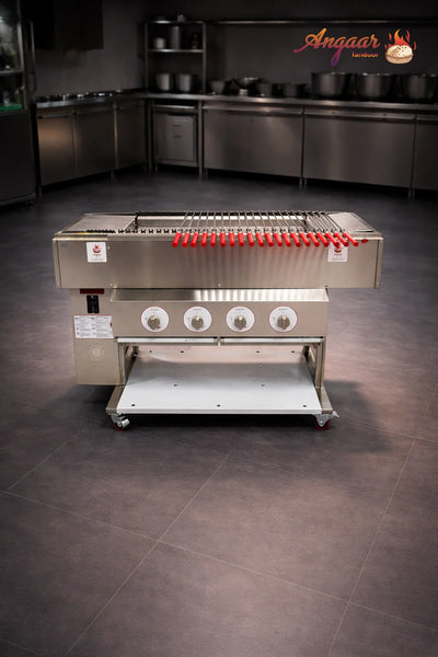 Angaar SKG-5 5 Feet Conveyor Seekh Kebab Grill, Automatic Rotating Skewer Grill