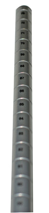 Serv-Ware Silver Epoxy Wire Shelving Post with Leveling Foot – 14", 34", 54" & 63" Heights